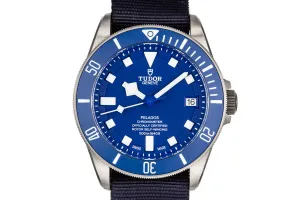 2017 Tudor Titanium Pelagos 25600TB Blue Dial with Box, Papers, Bracelet, and Dive Strap