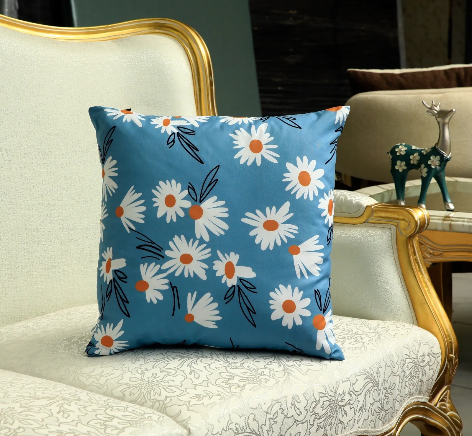 4 PCs Digital Printed Cotton Cushions-Jazmin