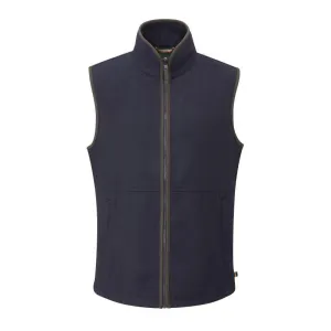 Alan Paine Berwick Mens Wool Gilet - Dark Navy