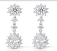 Alyssa Floral Cubic Zirconia Earrings