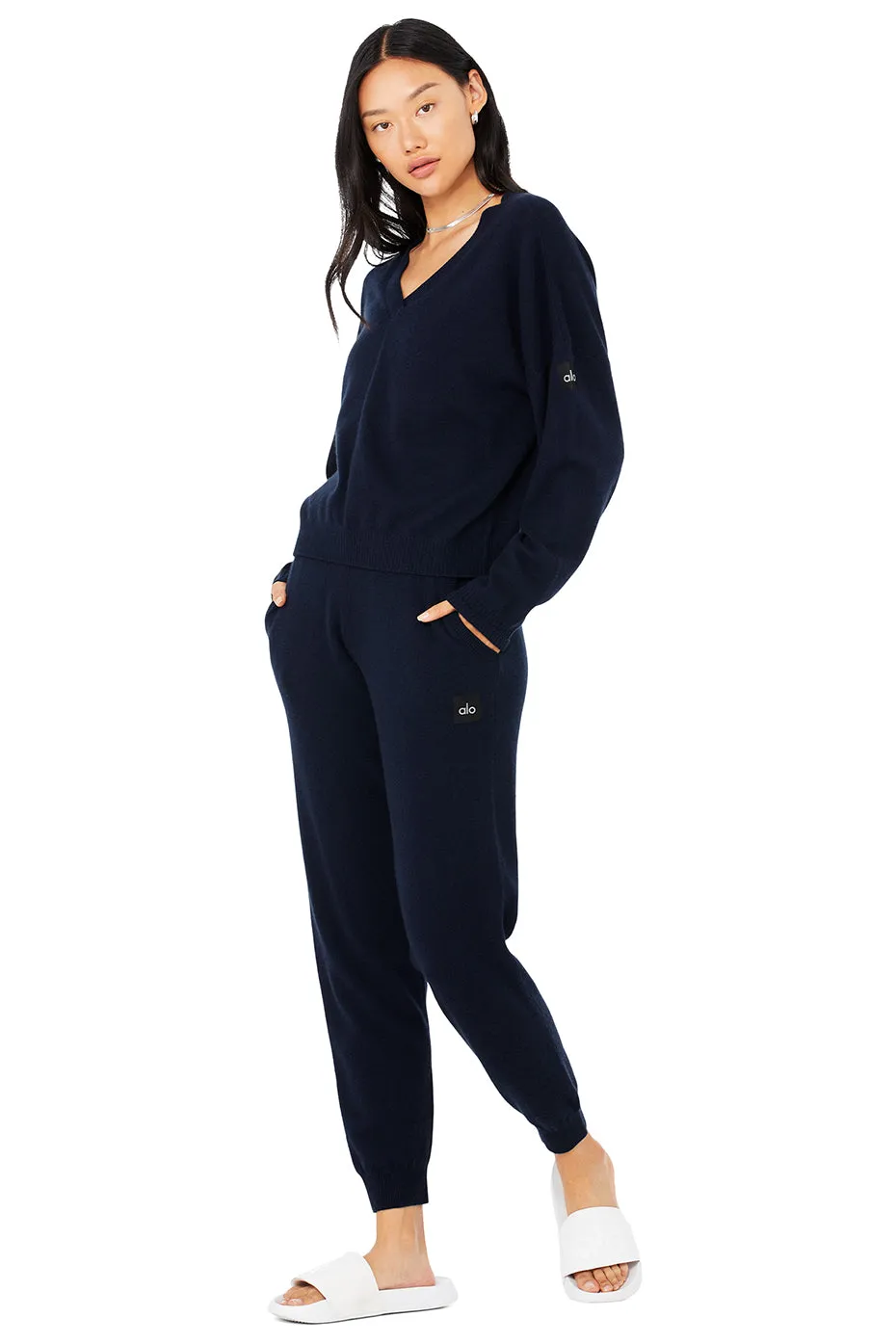 Cashmere Jet Set V-Neck Pullover & Cashmere Jet Set Pant Set