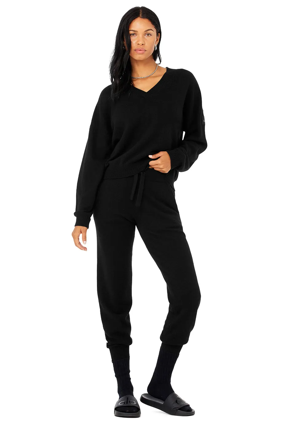 Cashmere Jet Set V-Neck Pullover & Cashmere Jet Set Pant Set