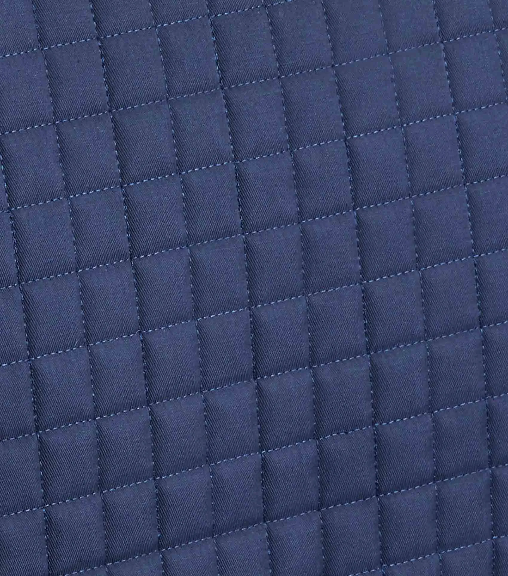 Close Contact Merino Wool European Saddle Pad - Dressage Square Navy/Natural Wool