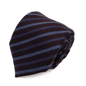 Cravatta in Cashmere - BROWN STRIPES KASHMĪR