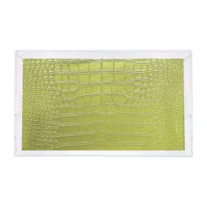 Crocodile Key Lime Acrylic Vanity Tray 12.25X7.75