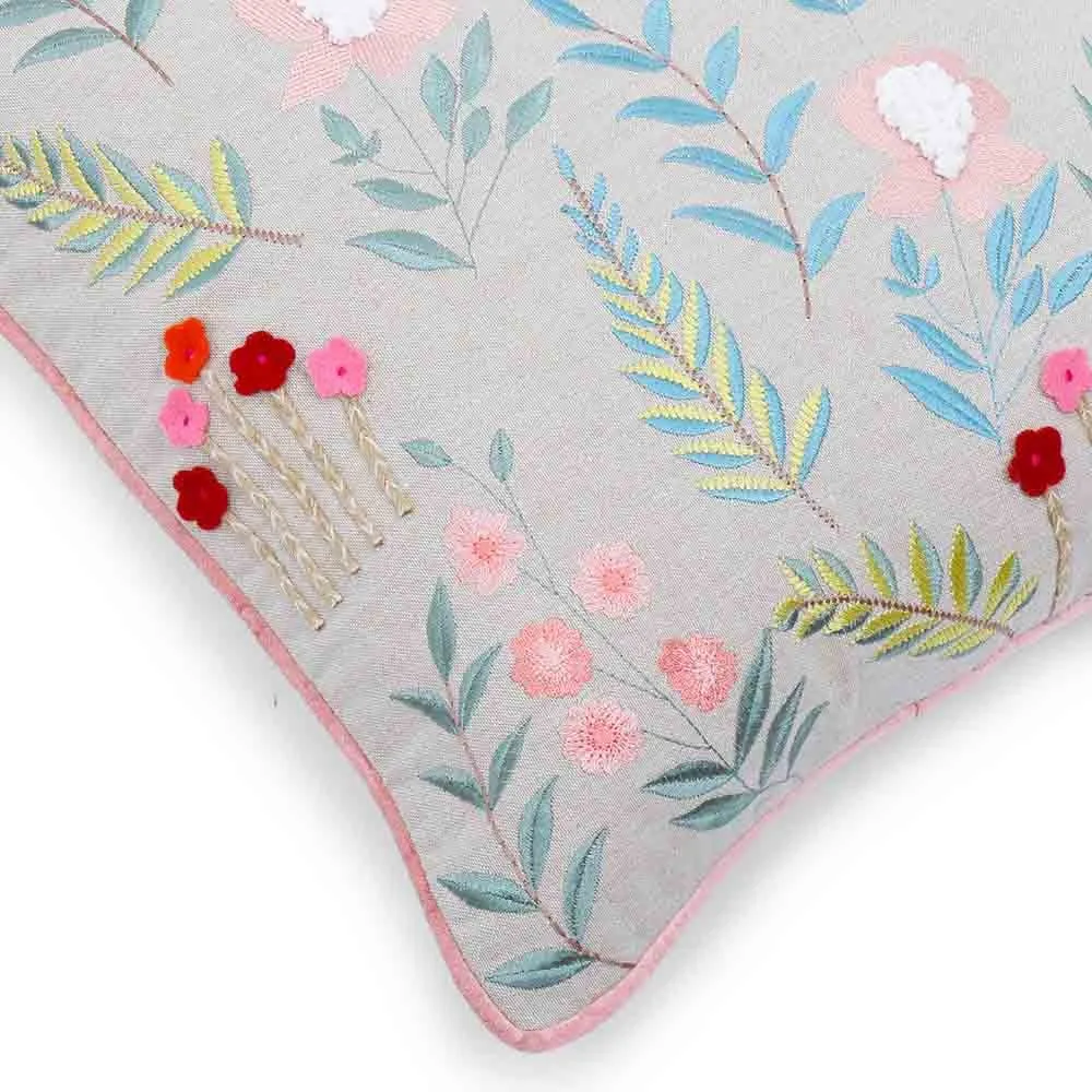 Delicate Botanical cushion cover, Pack of 1