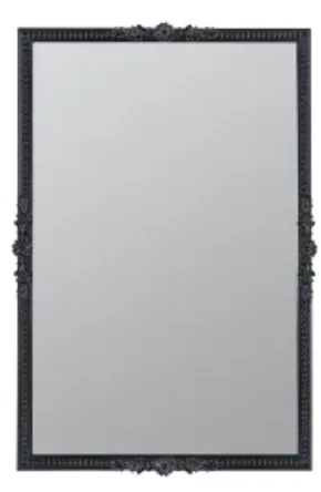 Dina Beveled Wall Mirror, Matte Black