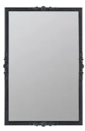 Dina Beveled Wall Mirror, Matte Black