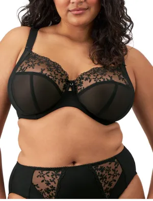 Elomi Zarla Underwire Full Cup Banded Bra, Black | Black Underwire Bra