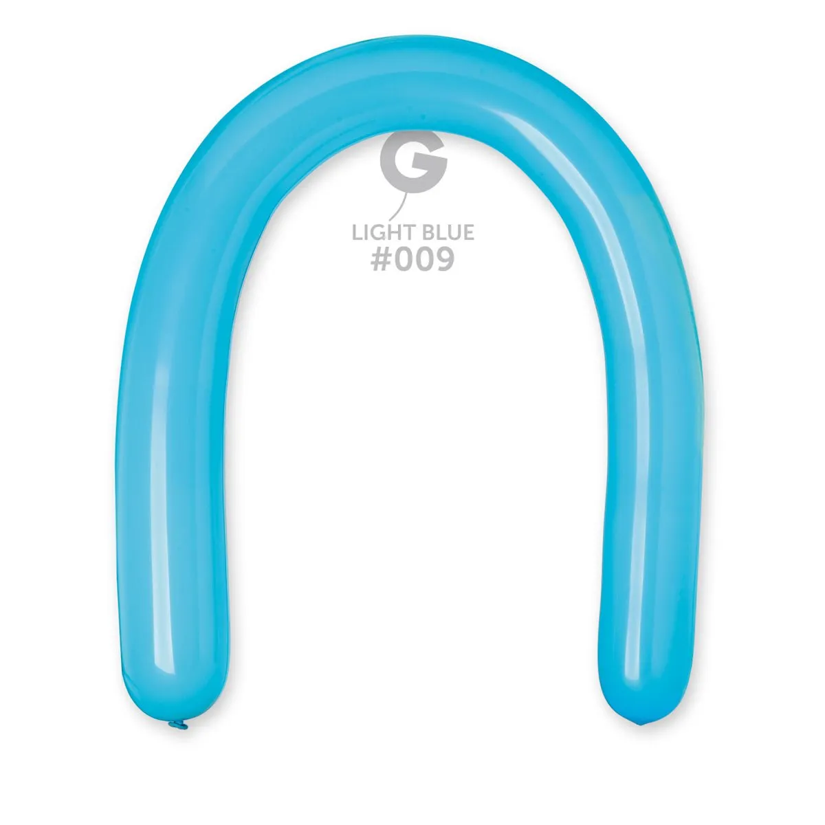 Gemar Latex Balloon #009 Light Blue 3inch 50 Count Solid Color