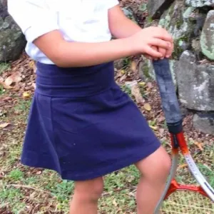 Girls Navy Bask Skirt