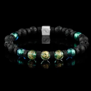 Golden Sea Green Murano - Lava Bracelet II (8mm)