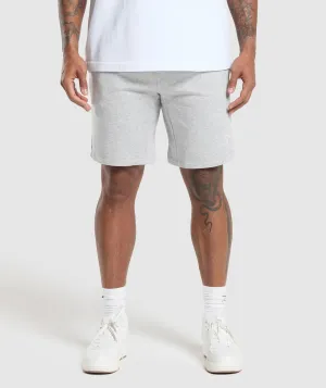 Gymshark Crest 9" Shorts - Light Grey Marl