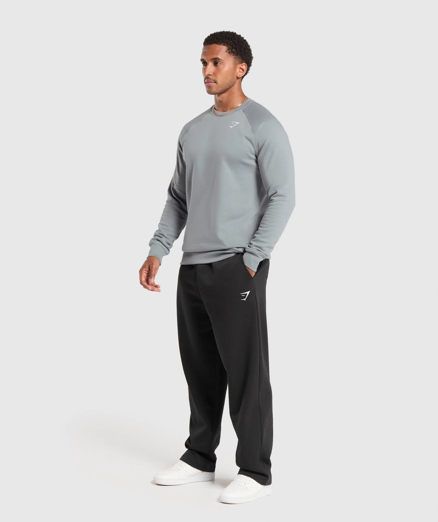 Gymshark Crest Crew - Denim Grey