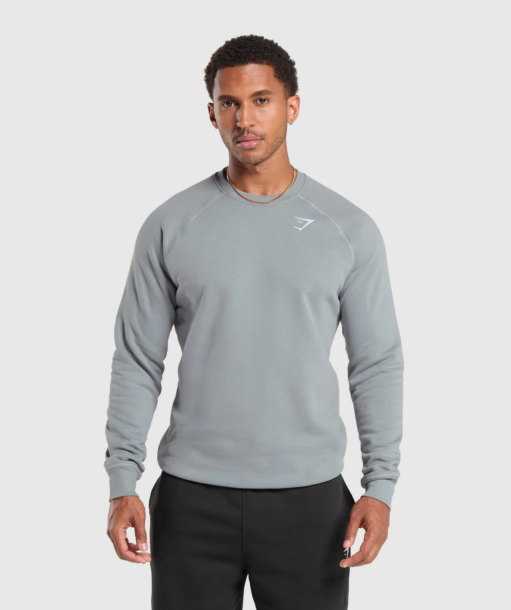 Gymshark Crest Crew - Denim Grey