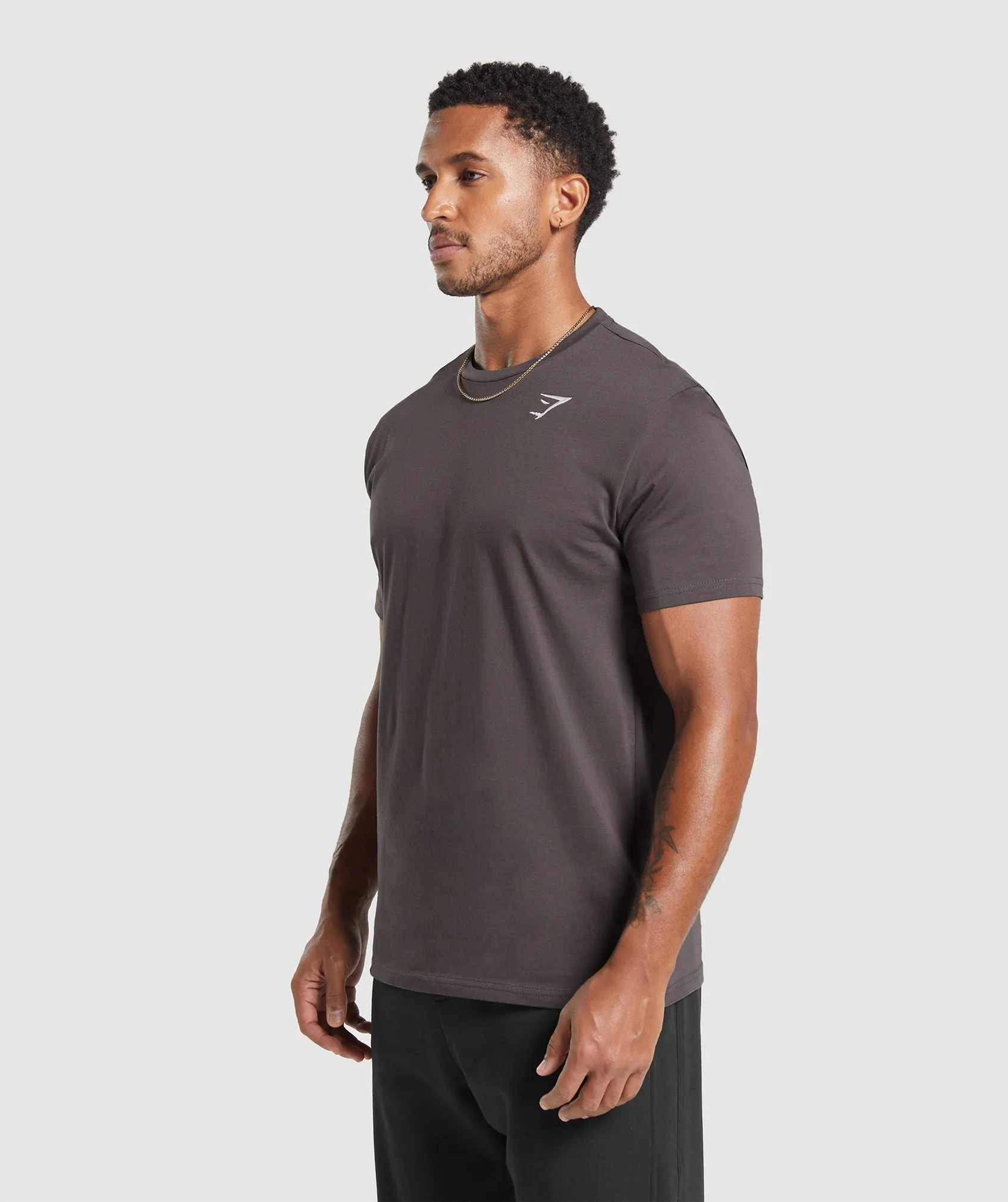 Gymshark Crest T-Shirt - Greyed Purple