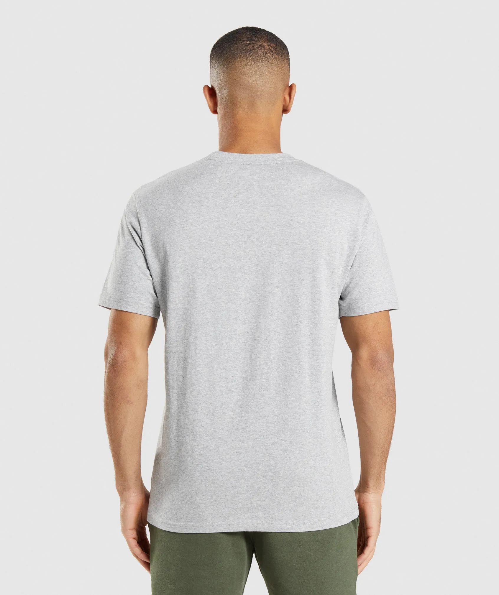 Gymshark Crest T-Shirt - Light Grey Marl