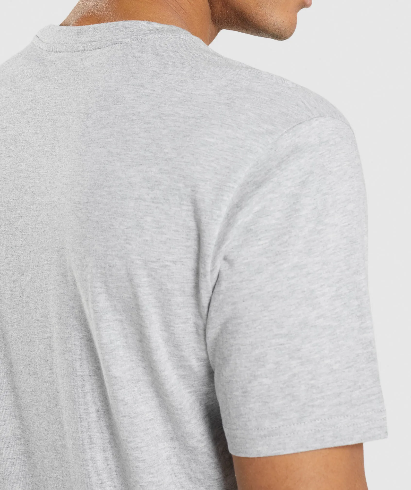 Gymshark Crest T-Shirt - Light Grey Marl