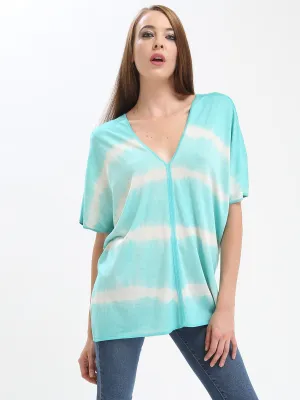 Hand Dye DBL V Neck Poncho Tee