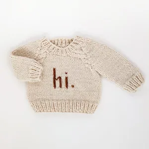 hi. Pecan Crew Neck Sweater