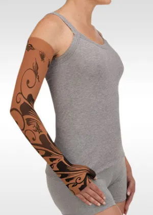 Juzo Soft Arm Sleeve w/Silicone Band (BUTTERFLY FLOWER HENNA CINNAMON)