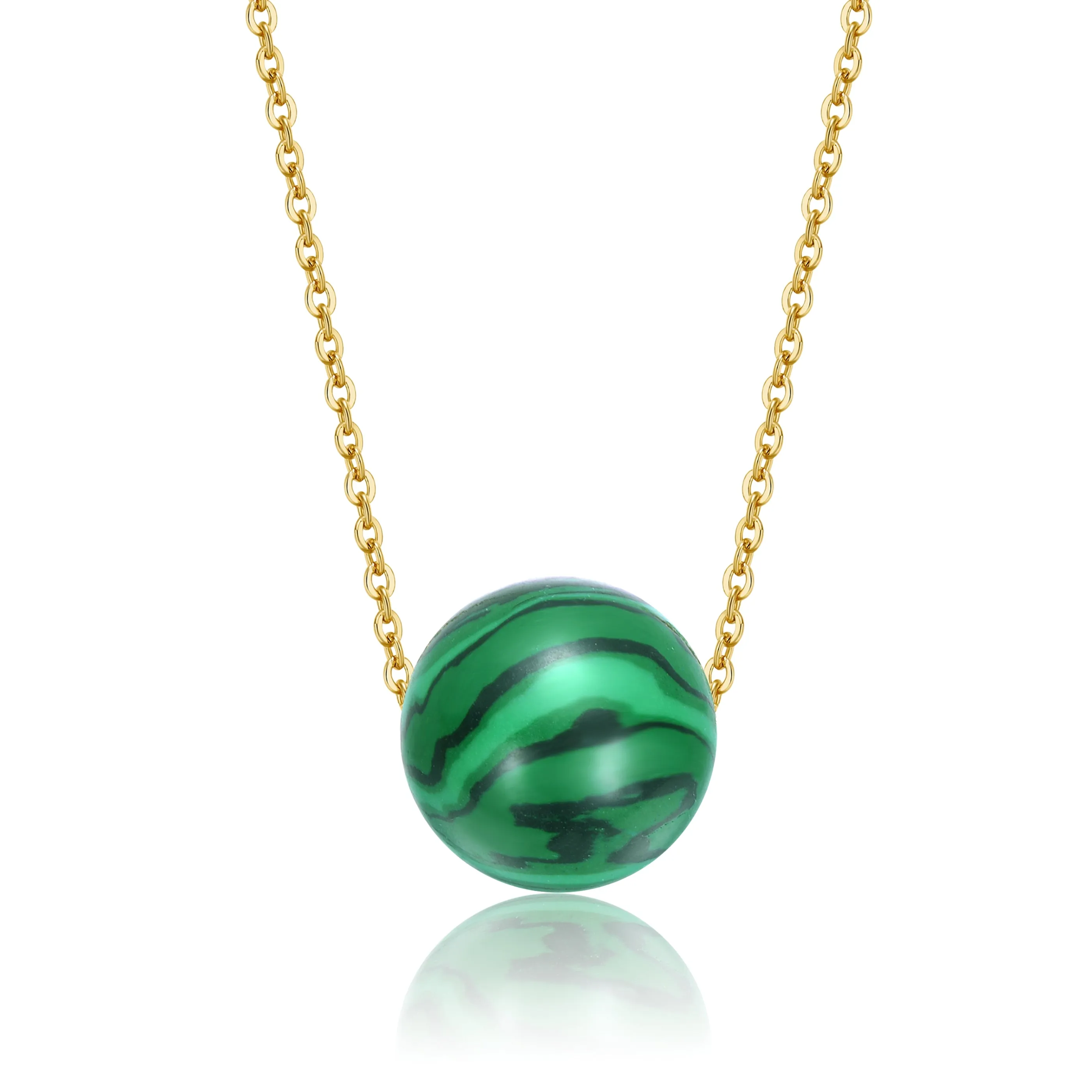 Louise Boho Malachite Sphere Pendant Necklace