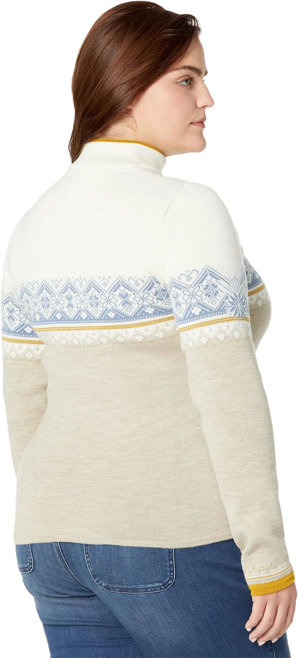 Moritz Feminine Dale of Norway Sweater in Sand Off-White Blue Shadow