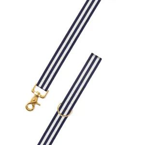 Navy & White Grosgrain Ribbon Dog Leash