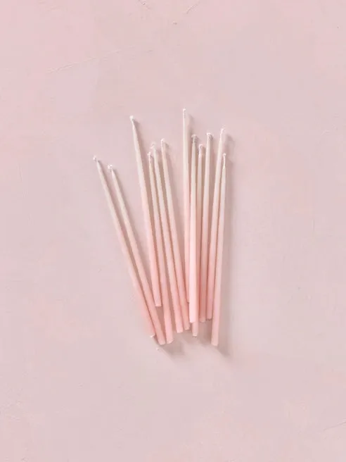 Ombre Pink Candles (12 pack)