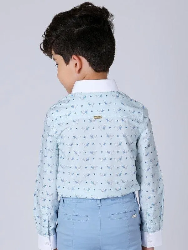 One Friday Blue Fish Shirt