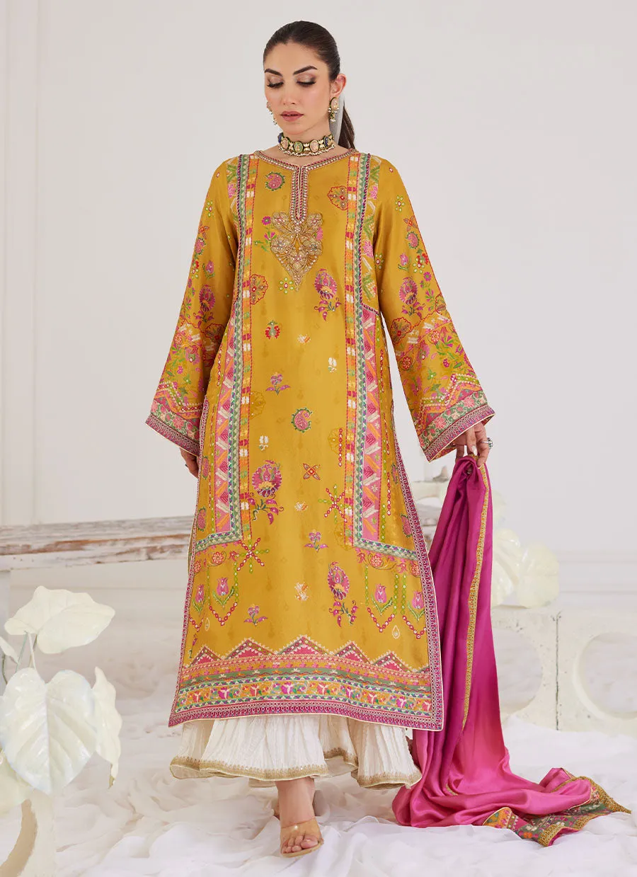 Palmira Mustard Shirt And Dupatta