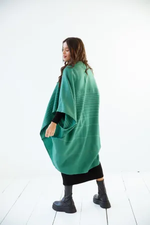 PETITE Wool Kimono Warm Jade