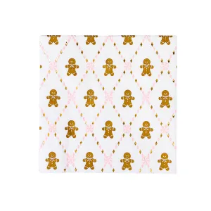 Pink Gingerbread Luncheon Napkins | 20 ct.