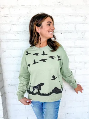 Queen Of Hunting Green and Black Sweater