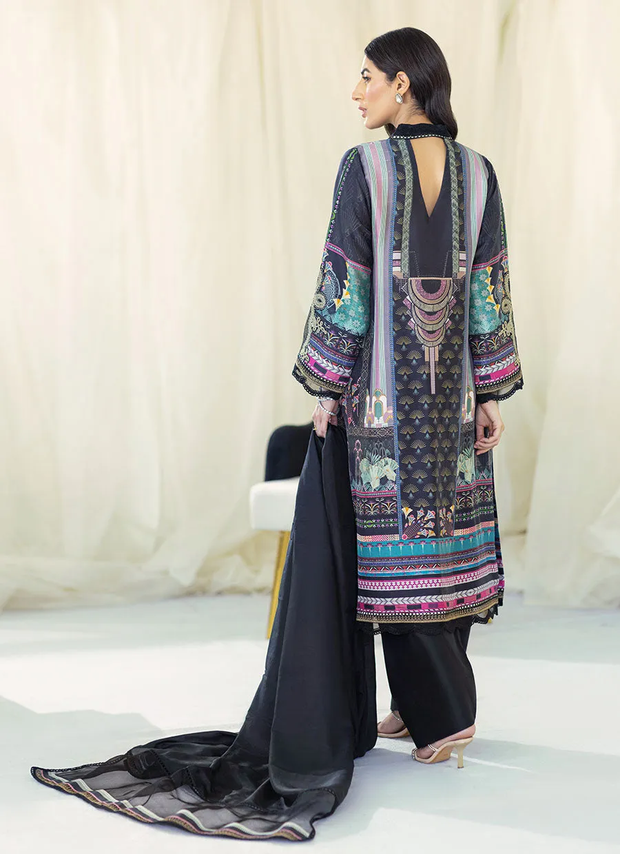 Raquel Onyx Silk Shirt and Dupatta