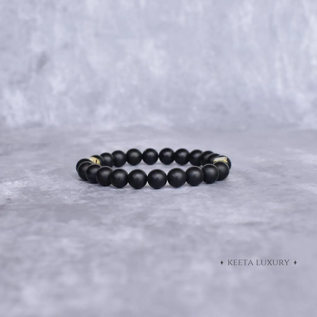 Shadow Guard - Matte Finish Onyx Bracelet