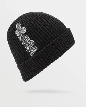 Stone Bar Beanie - Black