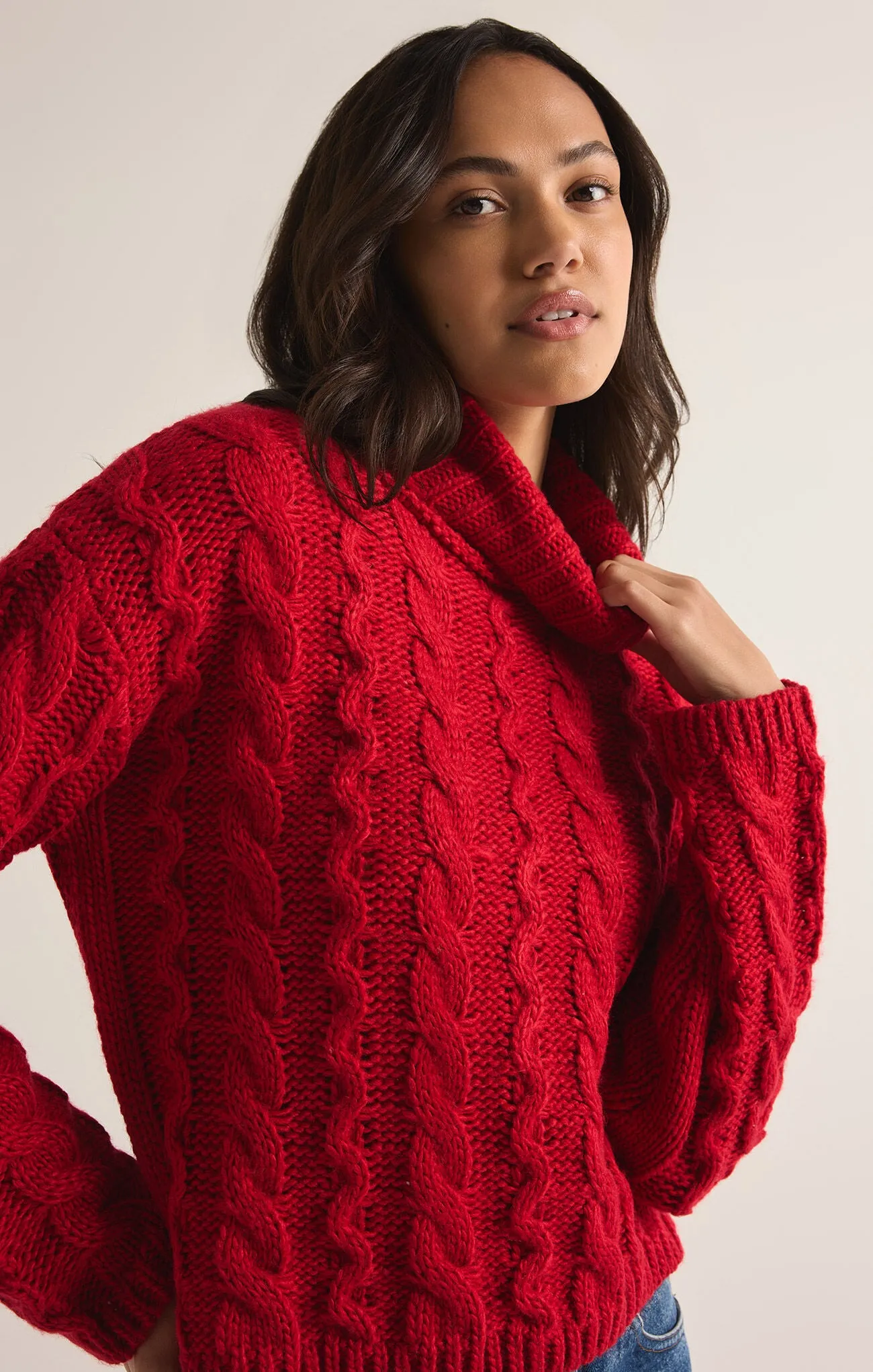 Tied To You Sweater - Haute Red