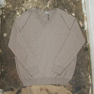 V Neck Jumper in Beige