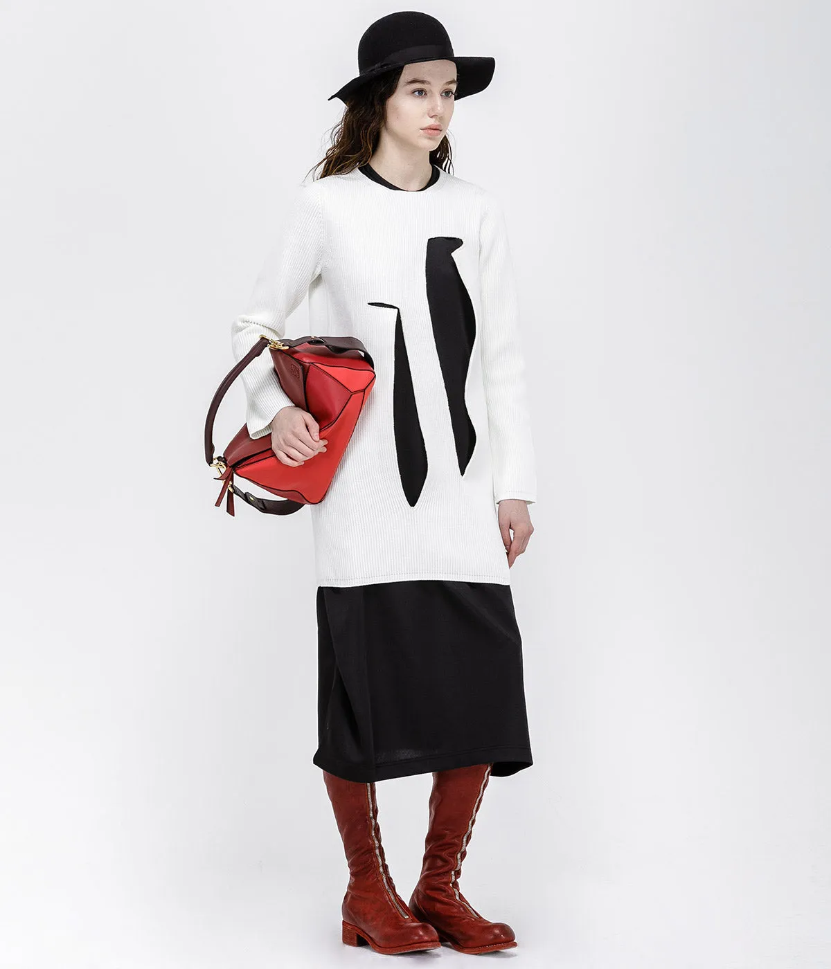 White Cutout Sweater