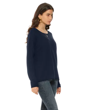 Women's Pure Cashmere Lounge Sweater Medium Blue